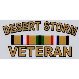 DESERT STORM VETERAN CAMPAIGN RIBBON OUTSIDE DECAL 3"X5"
