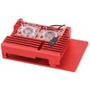 Active Heatsink Case PI4 Rose Red | Entwicklungsplatine Gehäuse /
