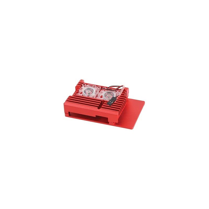 Active Heatsink Case PI4 Rose Red | Entwicklungsplatine Gehäuse /