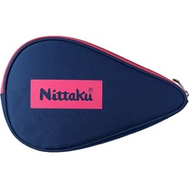Nittaku NK-7227 Table Tennis Racquet Case, Full Case, Color Logo, Pink