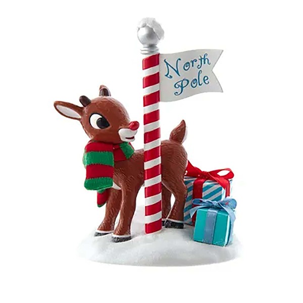 Kurt S. Adler Fabriché Rudolph North Pole Table Piece, 6.5,