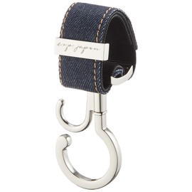 e.x.p.japon E-bgh03svS Baggy Hook, SV-Denim, 360° Rotation, Double Hook, Stroller Luggage Hook, Load Capacity: Approx. 132.3 lbs (60 kg), Stroller Hook
