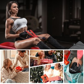 2 Pairs Premium Exercise Pull Handle,Resistance Bands Handles with Solid Locks,Soft Foam Wrapped Heavy Duty Handles with Strong Nylon Belt Grips Fitness Strap for Yoga Exercise Resistance Training-Red