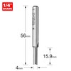 Trend Professional Straight Two Flute Router Cutter Bit, 1/4 Inch
