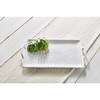 Mud Pie Stoneware Platter, White, 11 1/2" x 19"