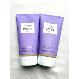 Victoria's Secret 2x Victoria's Secret Lavender & Vanilla Cream Body Wash w/ Shea Butter 8 fl oz