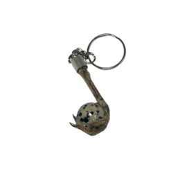 Quail Foot Keychain with Faux Quail Egg Stone