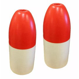 Kufa Pair of KUFA Sports Foam Bullet Float for Crab Trap and Prawn pots  - 11"x5" Red/White Float