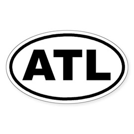 CafePress ATL Atlanta, Ga Euro Oval Sticker Oval Car Bumper Sticker