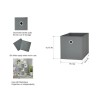 Mainstays Collapsible Fabric Cube Storage Bin10.5" x 10.5", Grey Flannel,