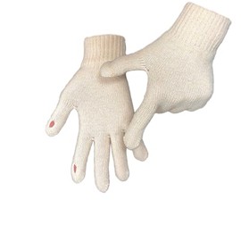 aoozleny Winter Knit Gloves Soft Elastic Warm Knitted Gloves for Women Men Touchscreen Typing Full Finger Gloves for Outdoor (Standard, Beige)