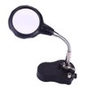 Tabletop 3.5x 12X Helping Hand Alligator Clip LED Magnifying Lamp