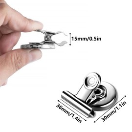 10PCS Magnetic Clips Strong Fridge Magnet Hook Clip for Family School Freezer Kitchen Refrigerator, Silver