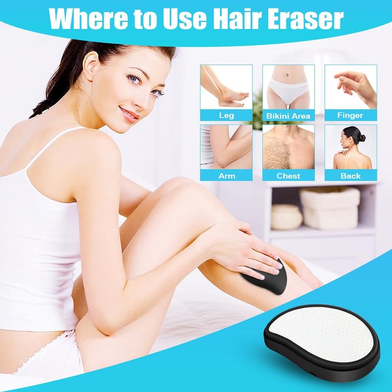 AOGOE 2 in1 Nano Glass Foot File & Hair Eraser,