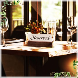 Thyle 12 Pieces Wood Place Card Holders Wood Sign Holders Table Number Holder Stands Name Card Holder for Wedding Party Events Decoration (Walnut Color,4.6 x 1.1 x 0.9 Inch)