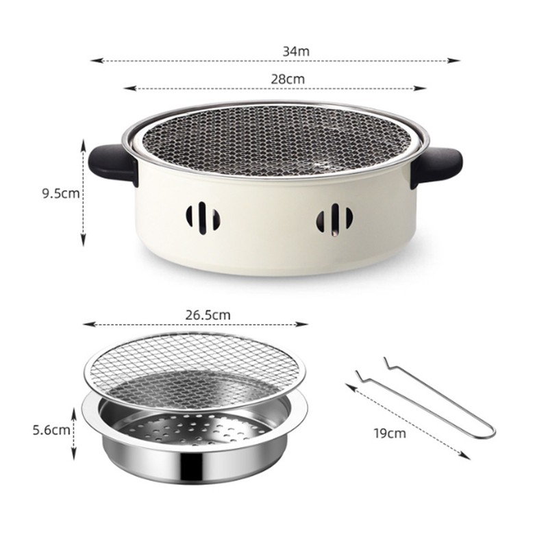 Charcoal Barbecue Grill Versatile Deformation Proof Portable Barbecue Grill for