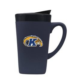 The Fanatic Group Kent State University Ceramic Mug with Swivel Lid, Design 1 - Navy
