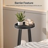 HOOBRO Small Round Side Table, 2-Tier Round Sofa End Table,