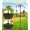 4-Hooks Shepherds Hooks for Outdoor, 92" Heavy Duty Bird Feeder