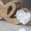 Lettering "Liebe" L26 cm Mango Natural Silver Wooden Letters Table