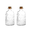 Gyaxiang 2Pcs Clear Glass Reed Diffuser Bottles with Cork Lid,Apothecary