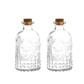 Gyaxiang 2Pcs Clear Glass Reed Diffuser Bottles with Cork Lid,Apothecary Diffuser Decorative Bottles,Small Flower Bud Vase,Aromatherapy Container for DIY Replacement Diffuser,Reed Sticks,Crafts Decor