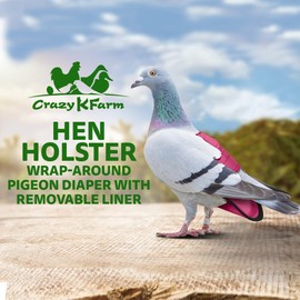 Hen Holster Wrap-Around Bird Diaper & Harness for Pigeons, Small Breed - with Removable Liner, Adjustable Fit for Outdoor Adventures & Indoor Use, Easy to wear - Pink, XS