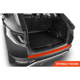 Luxshield Boot Sill Protector Film for Hyundai Tucson 4 (IV) NX4 I 2020-2025 - Bumper Protection, Scratch Protection, Paint Protection Film - Carbon Black