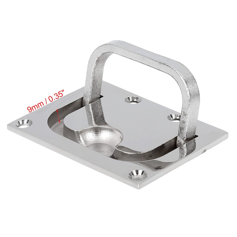 X AUTOHAUX 76x57mm Boat Floor Locker Hatch Lift Flush Ring