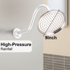 Brushed Nickel Rain Shower Head, 9" Round Rainfall Waterfall Overhead