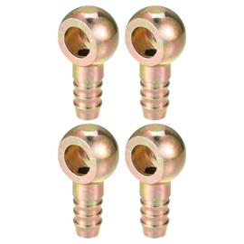 Hihaha Banjo Bolt Hose Barb Adapter / Inner Brake Fuel Line Adapter for Car Motorcycle / Durable Metal 14 mm ID 14 mm OD / Pack of 4 Bronze Tone
