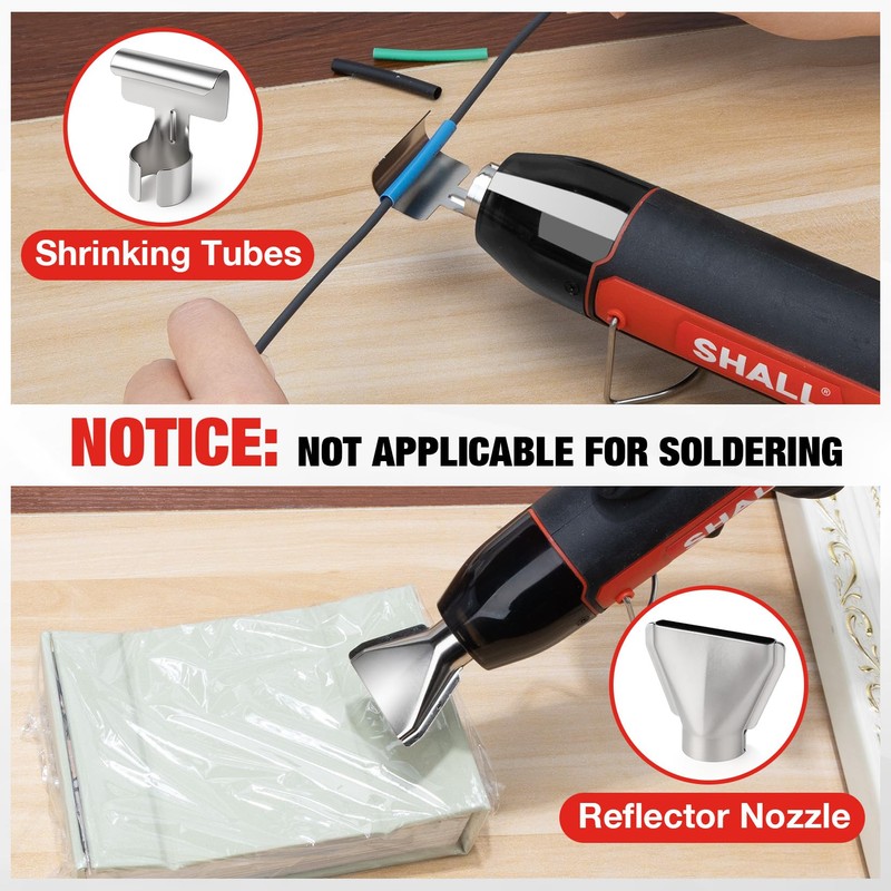 SHALL 350W Mini Heat Gun Set, Portable Hot Air Gun
