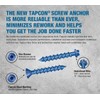 Tapcon 1/4" x 1-1/4" Star Torx Head Concrete Anchor Screws