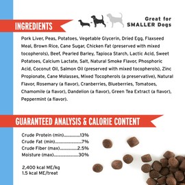 Pet Botanics 10 Oz. Pouch Training Reward Mini Soft & Chewy, Beef Flavor, with 500 Treats Per Bag, The Choice of Top Trainers