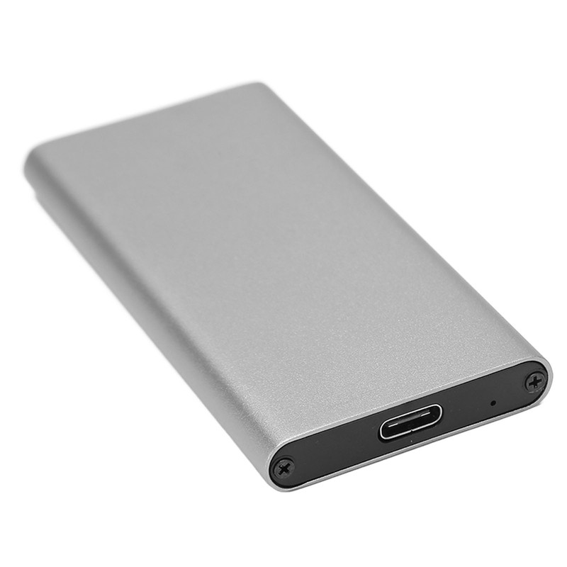 Tyep C to MSATA Enclosure Aluminum Alloy USB3.1 Gen2 Type