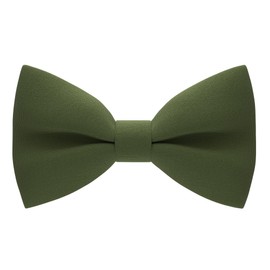 Men's Classic Pre-Tied Bow Tie Formal Solid Tuxedo, by Bow Tie House (Large, Asparagus)