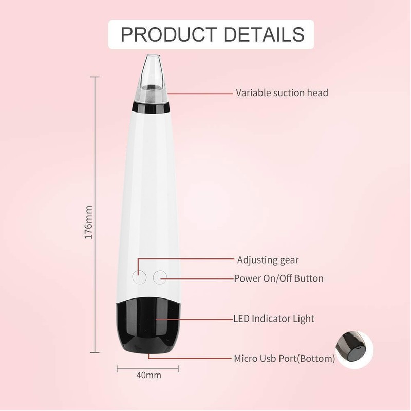 Electric Blackhead Removal Machine Vacuum Suction Oil Control Pore Cleaner