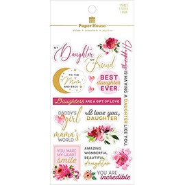 Paper House Productions Daughter Family Clear Sticker, Multi