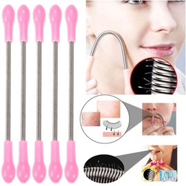 JQ 제모기 여성제모기 가정용제모기 스프링 얼굴 및 머리 잔털 제거 핸드 스틱형 X ( 5매입 ) Hair Removal Device for Women, Home Use Spring Face and Hair Peach Fuzz Remover Hand Stick Type X (Pack of 5)