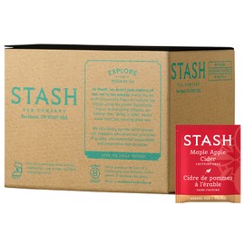 Stash Tea Maple Apple Cider Herbal Tea - Naturally Caffeine Free, Non-GMO Project Verified Premium Tea with No Artificial Ingredients, 100 Count (BULK PACKAGING)