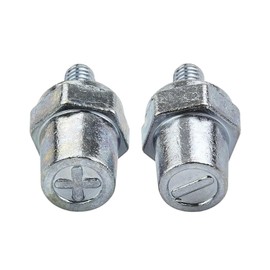 Ampper M8 Thread Male Zinc Battery Terminal Charging Posts, M8 Battery Post Adapter (+/-) for Extension, Pack of 2