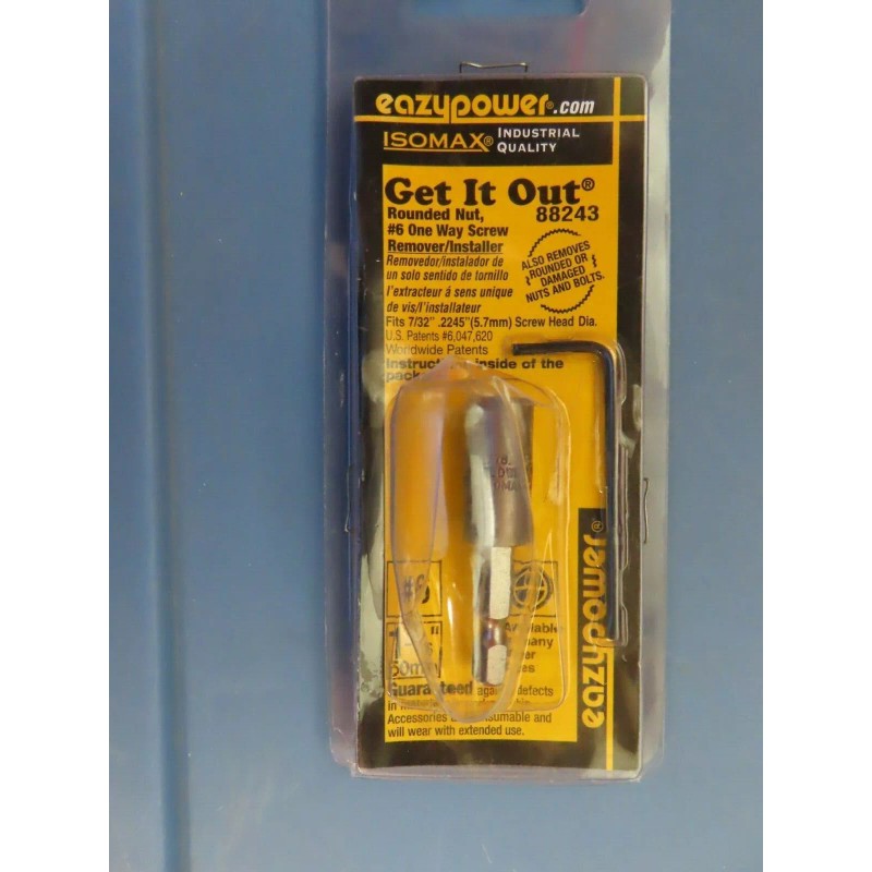 Eazypower Get It Out Rounded Nut, #6 One Way Screw