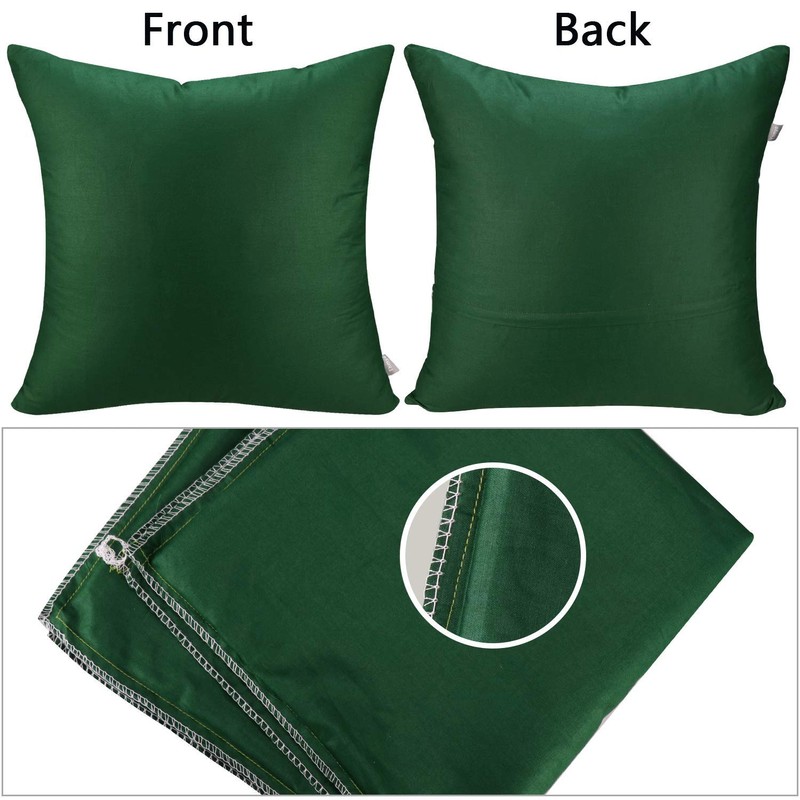 4-Pack Cotton Comfortable Solid Decorative Throw Pillow Case Square Cushion