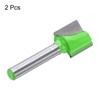HARFINGTON 2pcs Bottom Cleaning Router Bits 1/4" Shank Carbide Tipped