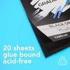 Canson Graduate Black Drawing Pad, Foldover, 9x12 inch, 20 Sheets