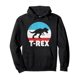 T-Rex Tyrannosaurus Rex Vintage Retro Dinosaur Gift Pullover Hoodie