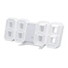 3D LED Wall Clock Minimalist White Frame Digital Wall Alarm