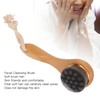 Manual Facial Cleansing Brush Men Women Beech Handle Soft Fiber