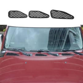 Hood Air Vent Cover Replacement Compatible with Toyota FJ Cruiser 2007-2021, Engine Vent Radiator Guards Grille Vents Insert Mesh Replacement Kit, 3PCS