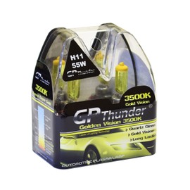 GP Thunder SGP35-H11 Gold H11 12V 55W Halogen Xenon Bulb with Quartz Glass (3500K 2 Bulbs)